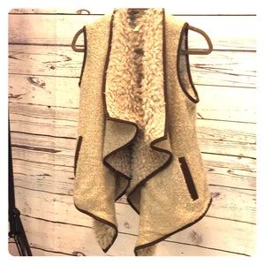 Faux Fur And Leather Vest